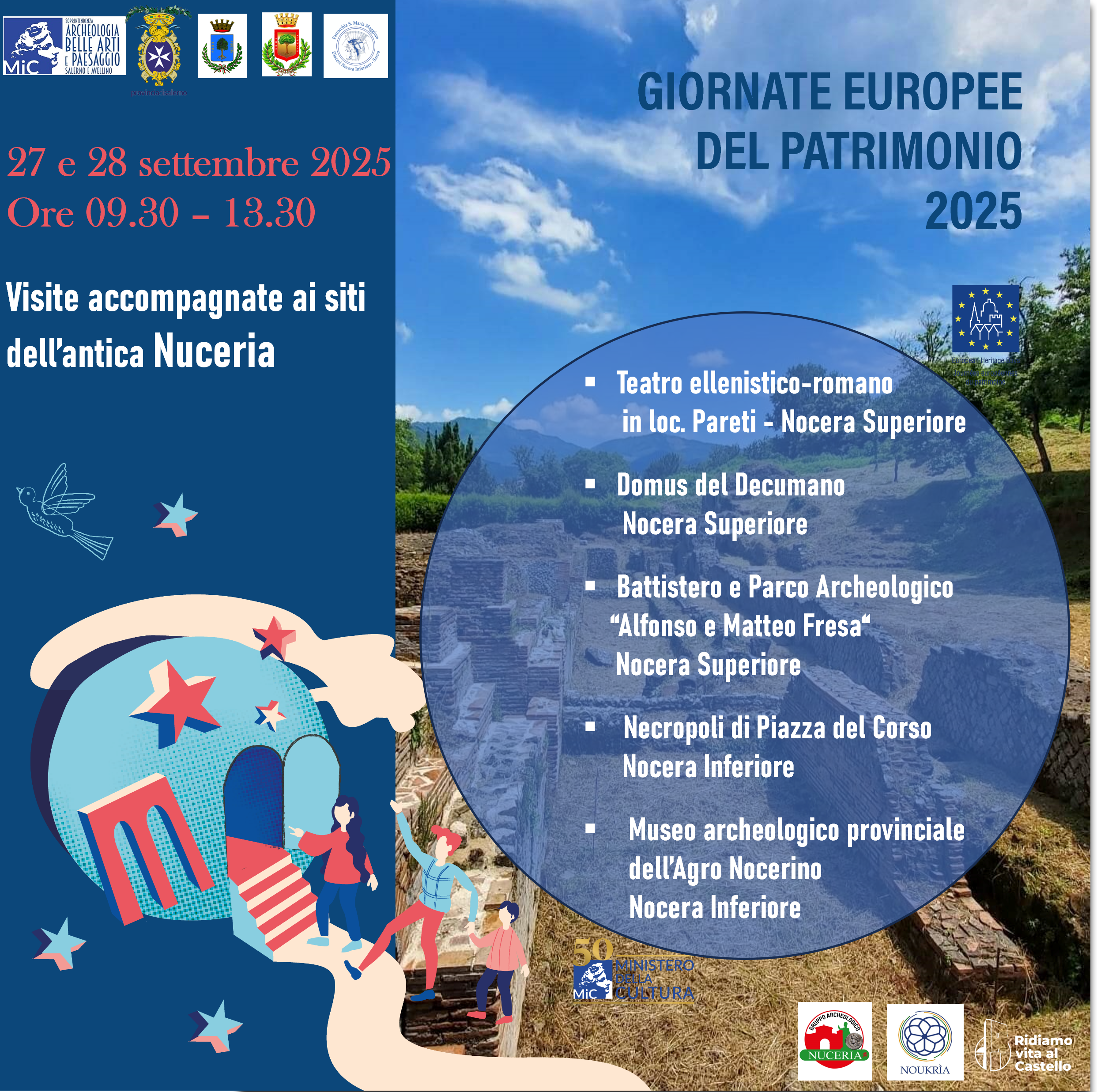 Giornate Europee del Patrimonio 2025 nei siti dell'antica Nuceria